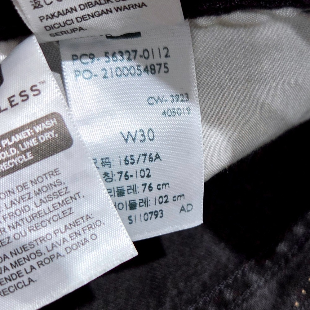 Levis 501 Original High Rise Cut Off Denim Shorts Washed Black W30 - Picture 5 of 5